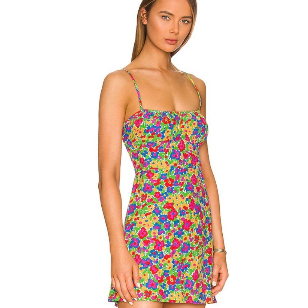 La Ceiba Mini Dress La Fortuna Floral Faithfull the Brand size Large summer - Picture 2 of 3
